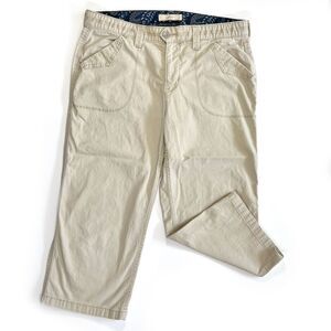 Levi's Mid-Rise Twill Capri Pants, Size 12, Beige Casual Pants
